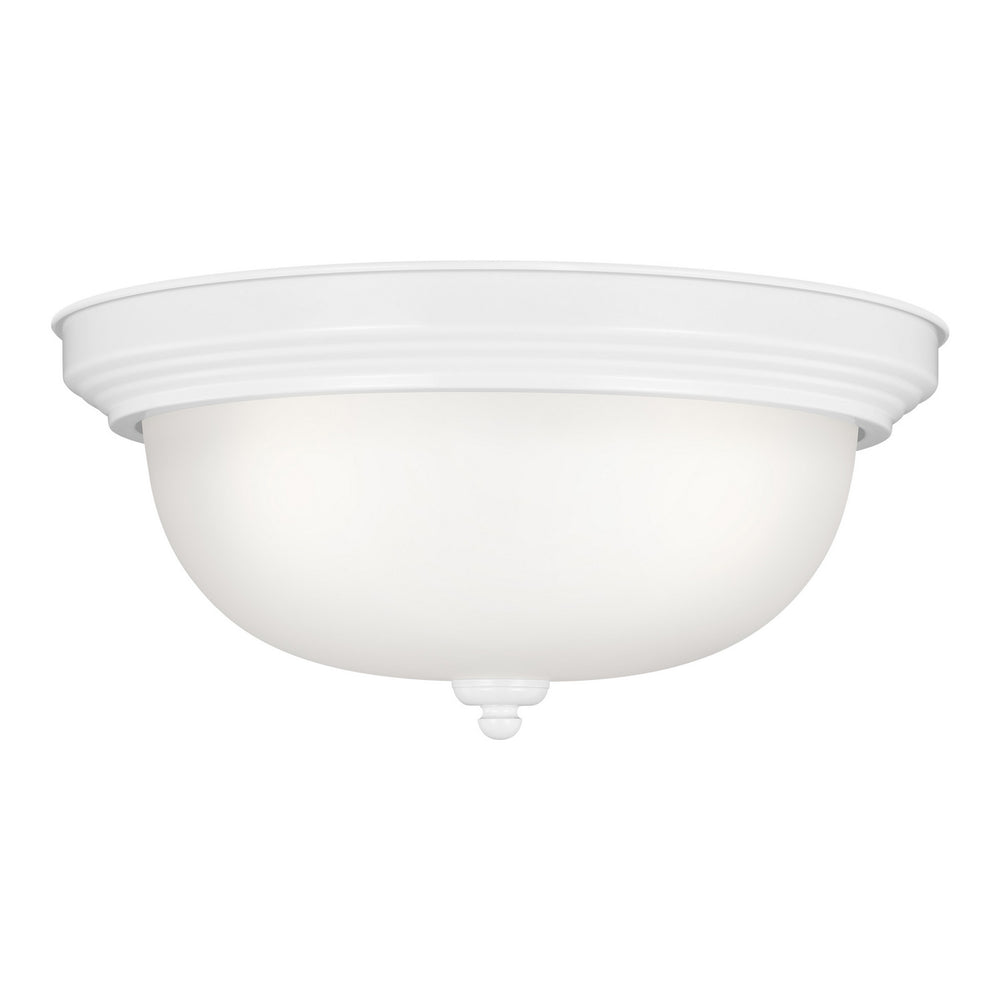 Generation Lighting Canada - Three Light Flush Mount - Geary - White- Union Lighting Luminaires Decor