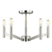 Visual Comfort Studio Canada - Five Light Semi-Flush Mount - Vector - Brushed Nickel- Union Lighting Luminaires Decor