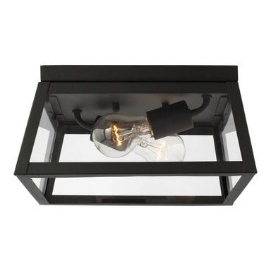Visual Comfort Studio Canada - Two Light Outdoor Flush Mount - Founders - Black- Union Lighting Luminaires Decor