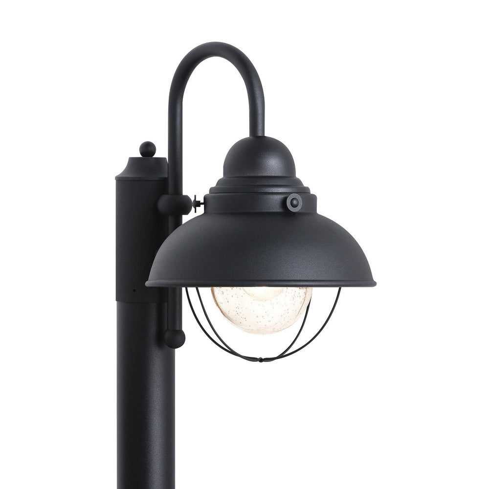 Generation Lighting Canada - One Light Outdoor Post Lantern - Sebring - Black- Union Lighting Luminaires Decor