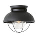 Generation Lighting Canada. - One Light Outdoor Flush Mount - Sebring - Black- Union Lighting Luminaires Decor