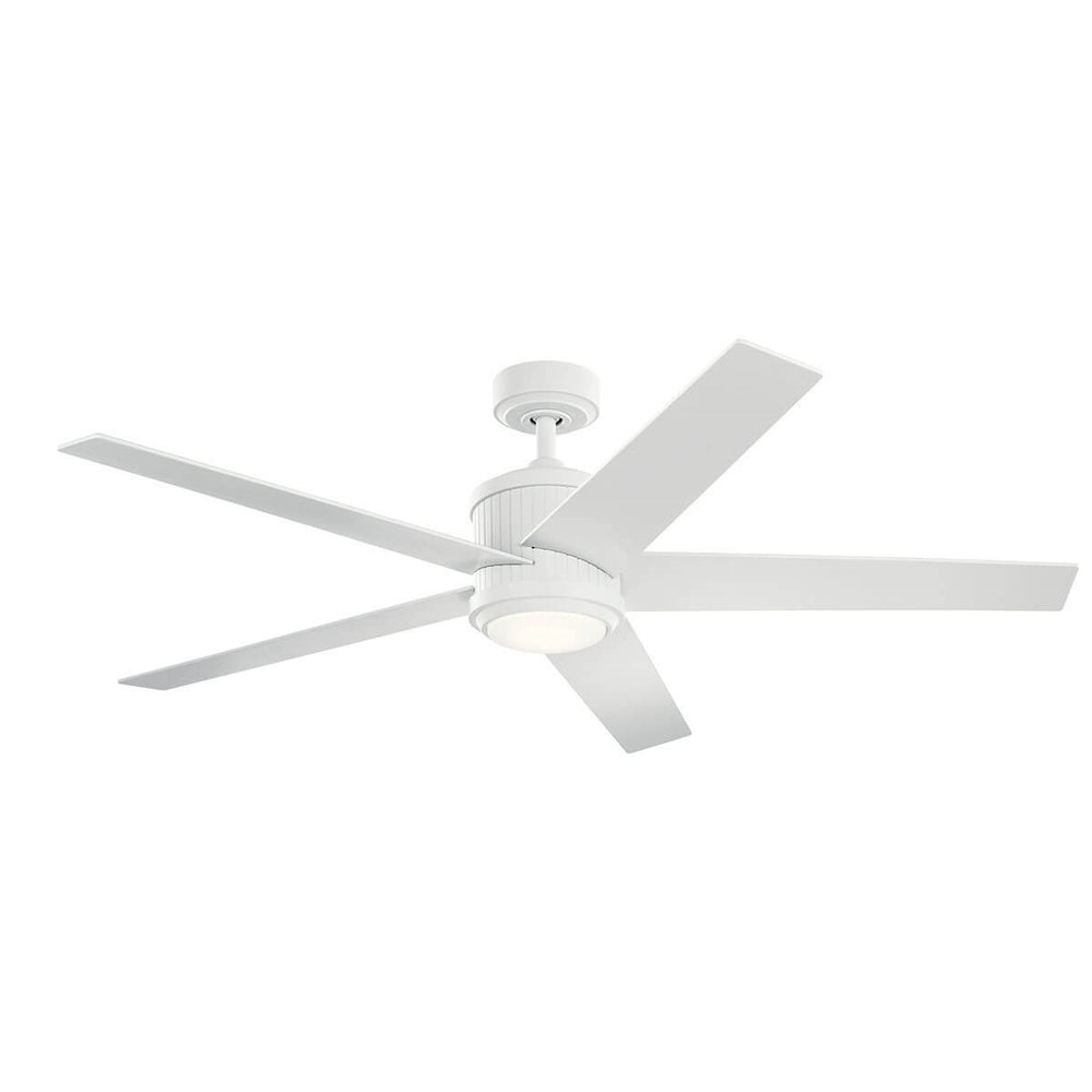 Kichler Canada - 56"Ceiling Fan - Brahm - Matte White- Union Lighting Luminaires Decor