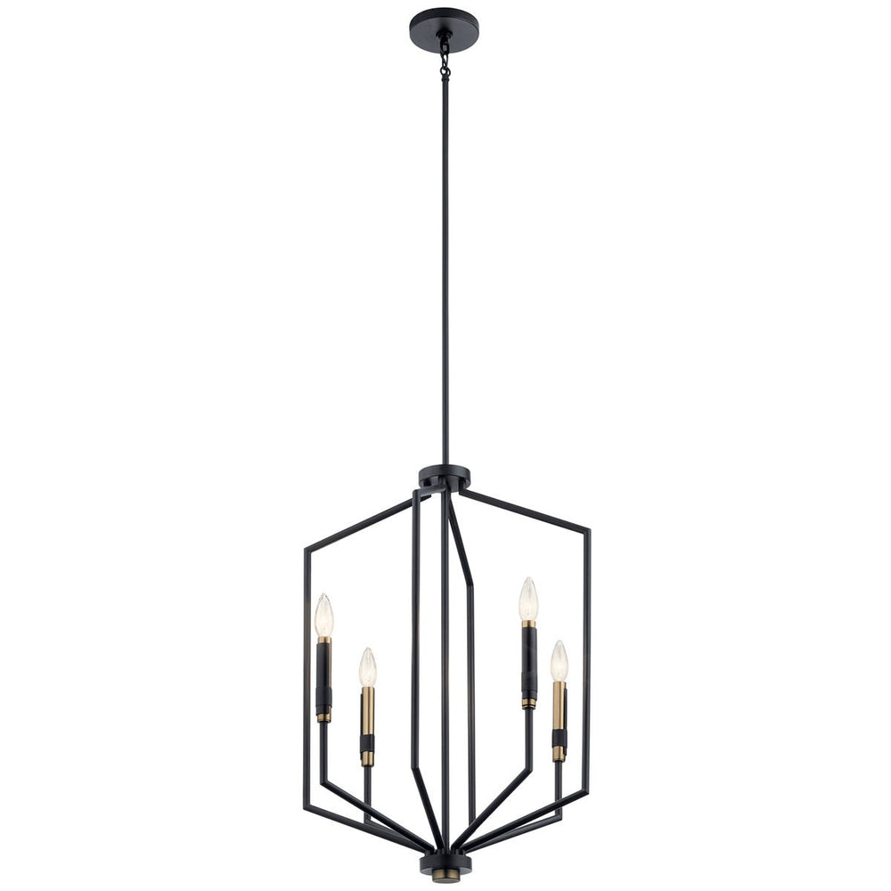 Kichler Canada - Four Light Foyer Pendant - Armand - Black- Union Lighting Luminaires Decor