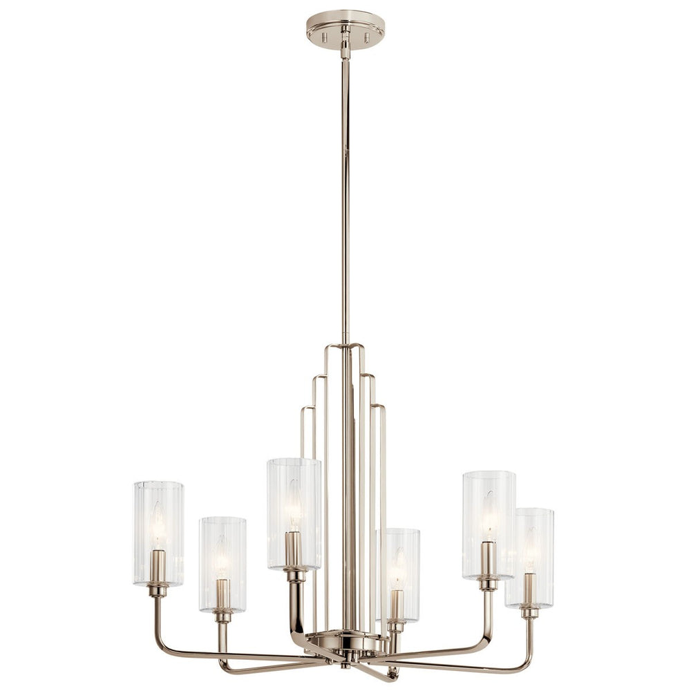 Kichler Canada - Six Light Chandelier - Kimrose - Polished Nickel- Union Lighting Luminaires Decor