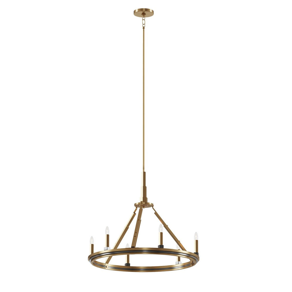Kichler Canada - Six Light Chandelier - Emmala - Brushed Natural Brass- Union Lighting Luminaires Decor