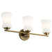 Kichler Canada - Three Light Bath - Brianne - Brushed Natural Brass- Union Lighting Luminaires Decor