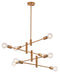 Bethel International Canada - Eight Light Chandelier - Brass- Union Lighting Luminaires Decor