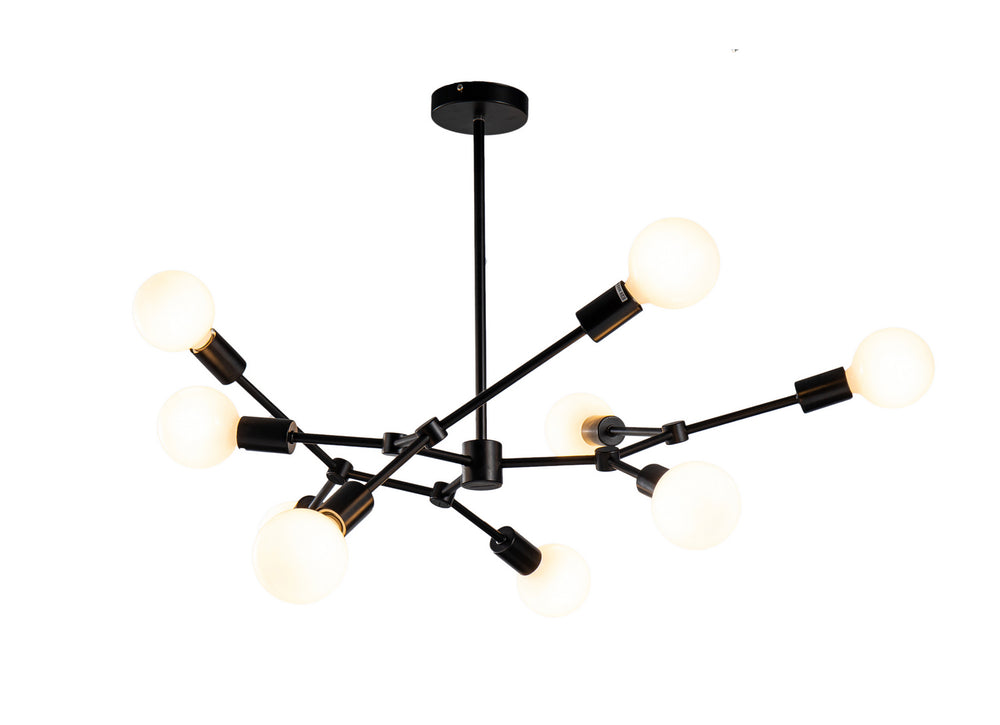 Bethel International Canada - Nine Light Chandelier - Matte Black- Union Lighting Luminaires Decor