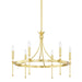 Hudson Valley Canada - Six Light Chandelier - Gates - Aged Brass- Union Lighting Luminaires Decor