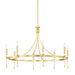 Hudson Valley Canada - Eight Light Chandelier - Gates - Aged Brass- Union Lighting Luminaires Decor