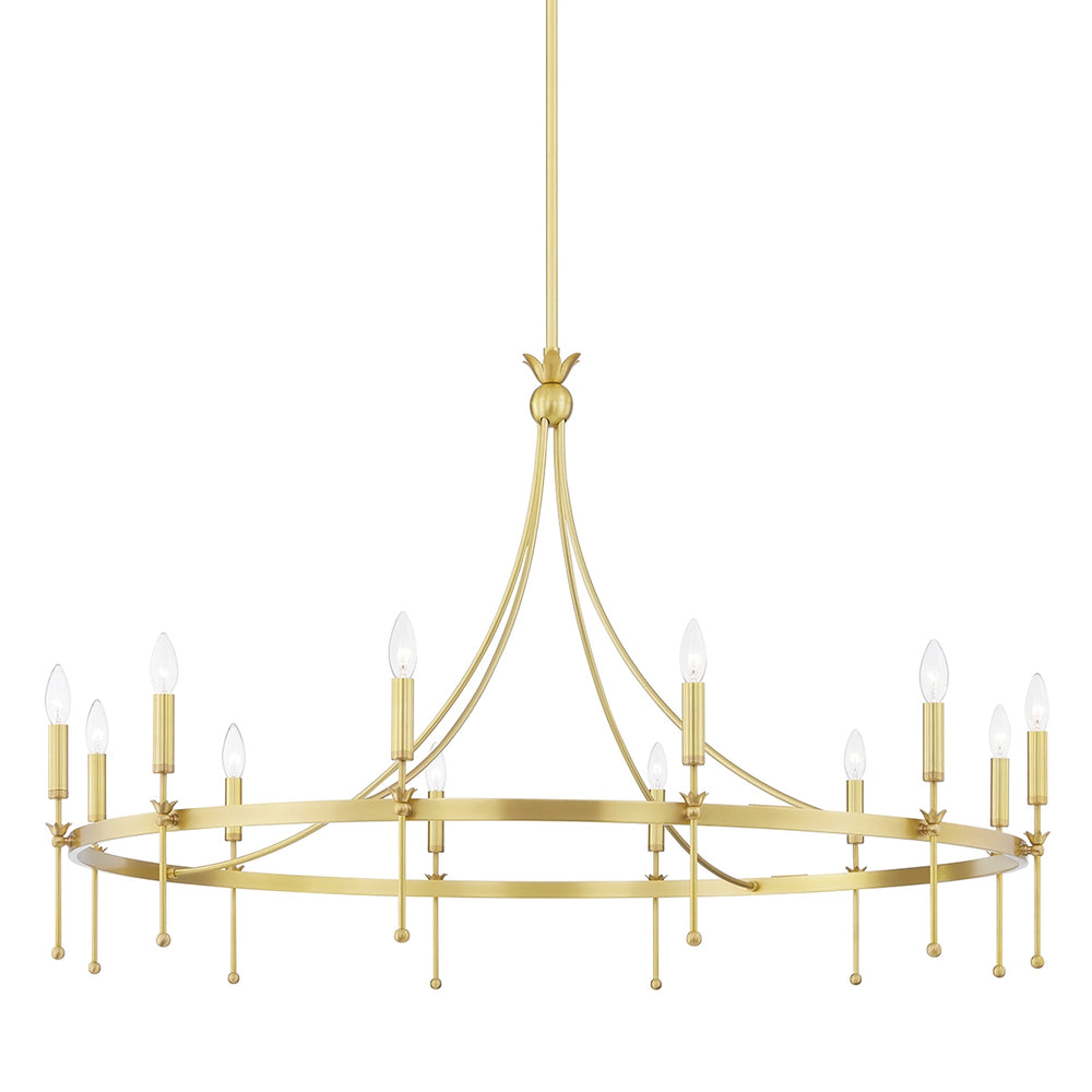 Hudson Valley Canada - 12 Light Chandelier - Gates - Aged Brass- Union Lighting Luminaires Decor