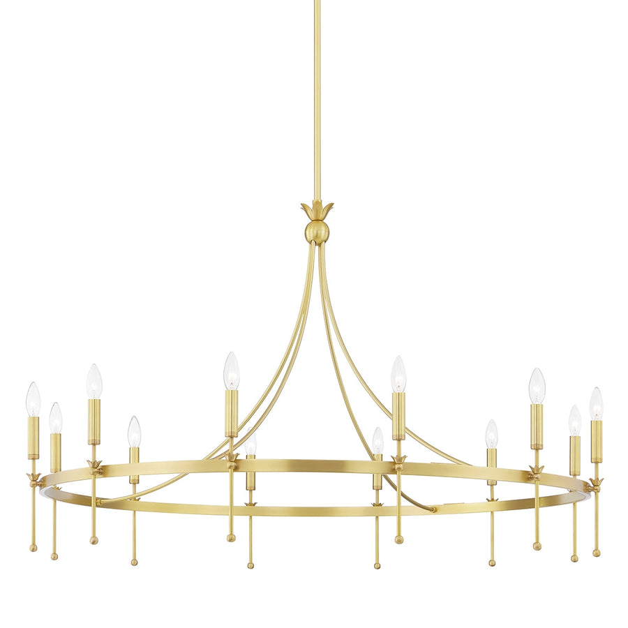Hudson Valley Canada - 12 Light Chandelier - Gates - Aged Brass- Union Lighting Luminaires Decor