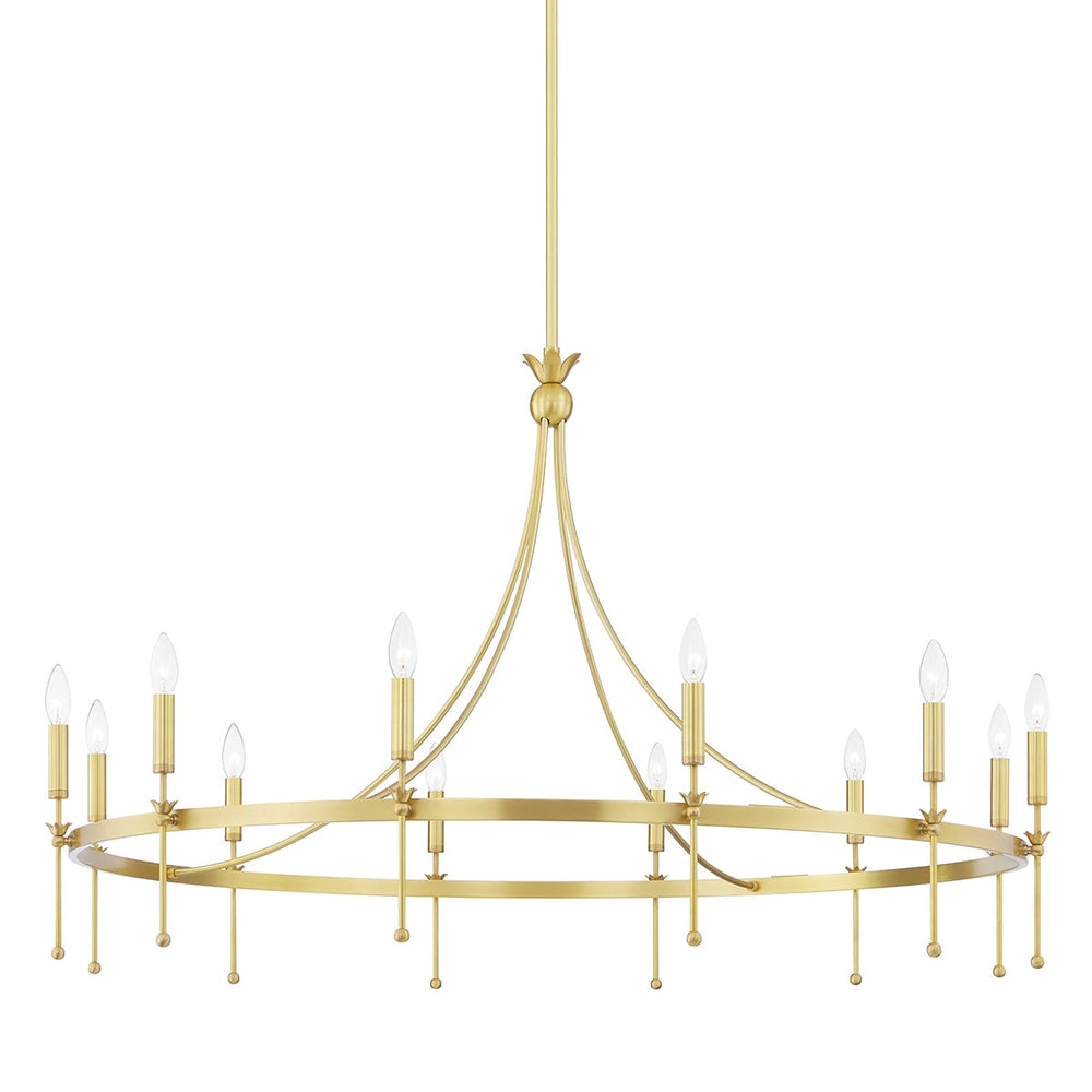 Hudson Valley Canada - 12 Light Chandelier - Gates - Aged Brass- Union Lighting Luminaires Decor