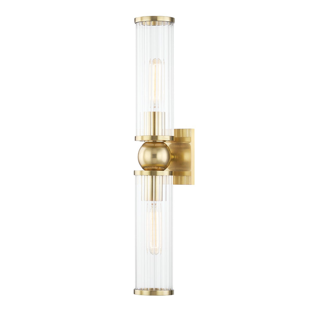 Hudson Valley Canada - Two Light Wall Sconce - Malone - Aged Brass- Union Lighting Luminaires Decor