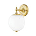 Hudson Valley Canada - One Light Wall Sconce - Sphere No.1 - Aged Brass- Union Lighting Luminaires Decor