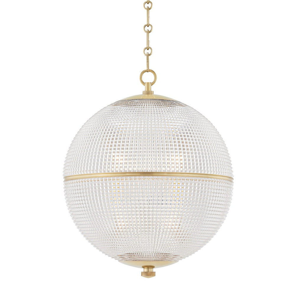Hudson Valley Canada - One Light Pendant - Sphere No. 3 - Aged Brass- Union Lighting Luminaires Decor
