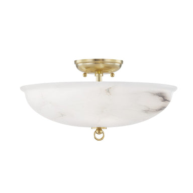 Hudson Valley Canada - LED Semi Flush Mount - Somerset - Aged Brass- Union Lighting Luminaires Decor
