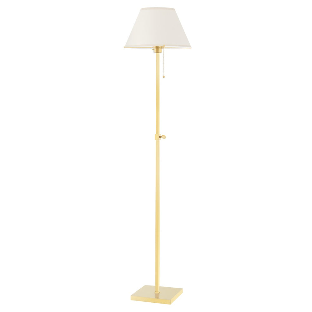 Hudson Valley Canada - One Light Floor Lamp - Leeds - Aged Brass- Union Lighting Luminaires Decor