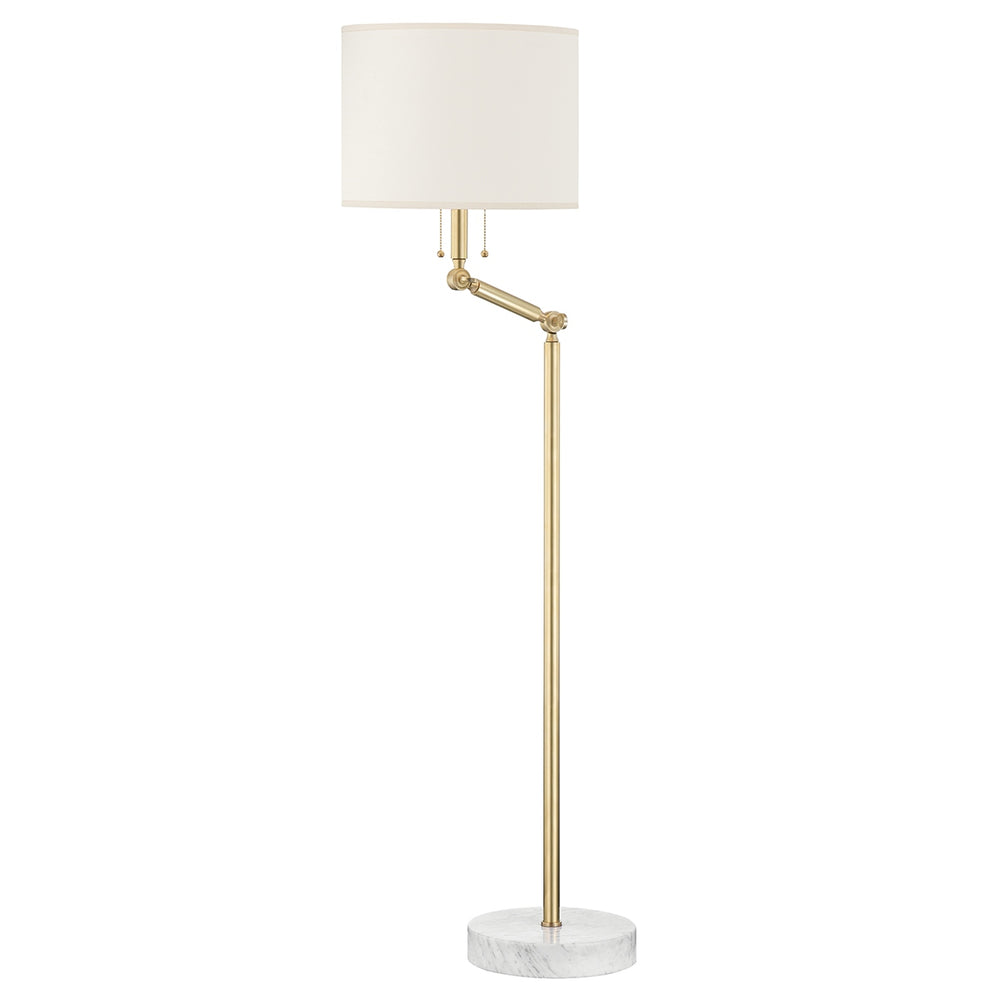 Hudson Valley Canada - Two Light Floor Lamp - Essex - Aged Brass- Union Lighting Luminaires Decor