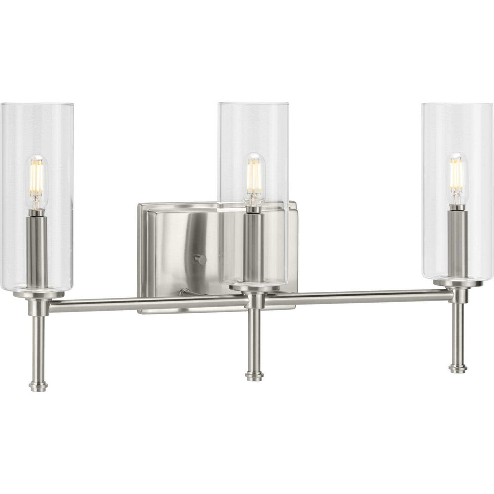 Progress Canada - Three Light Bath Bracket - Elara - Brushed Nickel- Union Lighting Luminaires Decor