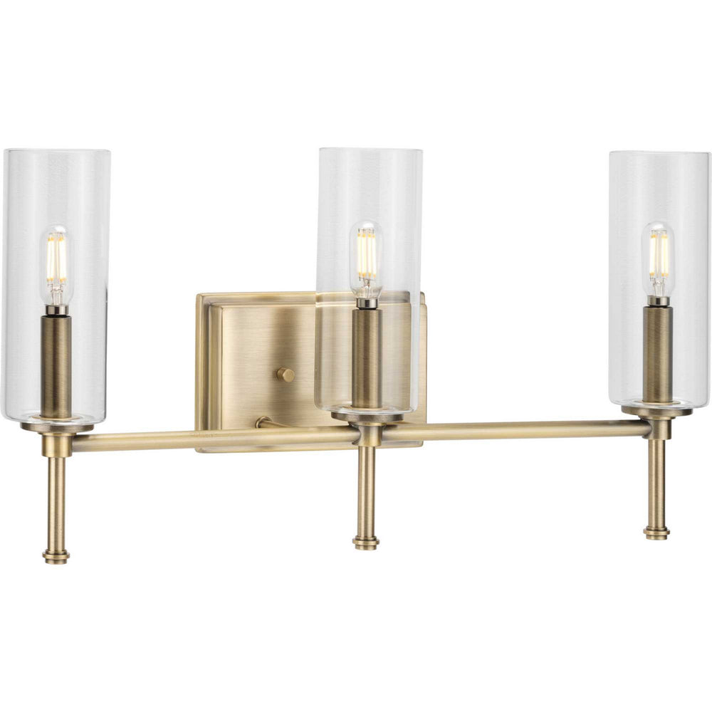 Progress Canada - Three Light Bath Bracket - Elara - Vintage Brass- Union Lighting Luminaires Decor