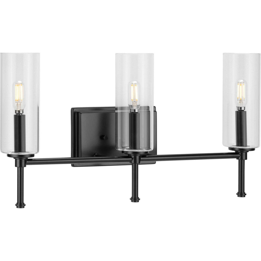 Progress Canada - Three Light Bath Bracket - Elara - Matte Black- Union Lighting Luminaires Decor