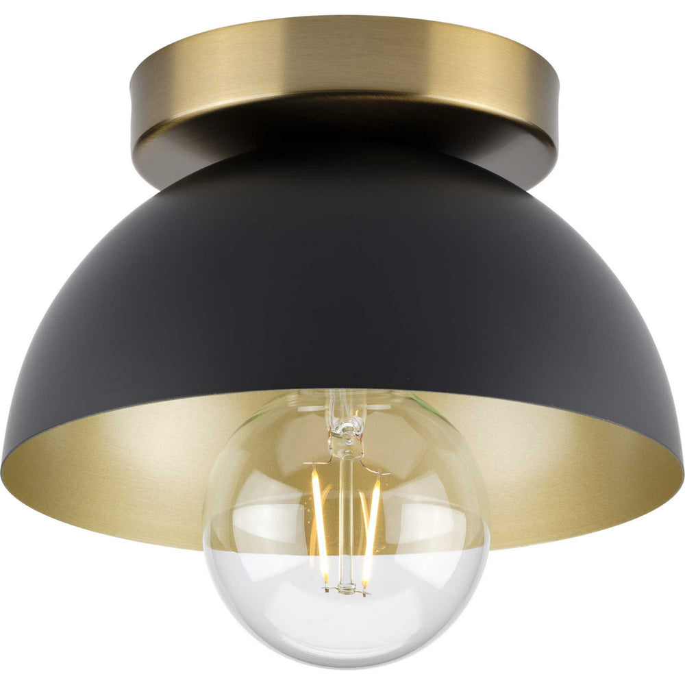 Progress Canada - One Light Flush Mount - Eva - Matte Black- Union Lighting Luminaires Decor