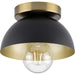 Progress Canada - One Light Flush Mount - Eva - Matte Black- Union Lighting Luminaires Decor