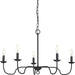 Progress Canada - Five Light Chandelier - Canebrake - Matte Black- Union Lighting Luminaires Decor