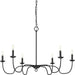 Progress Canada - Six Light Chandelier - Canebrake - Matte Black- Union Lighting Luminaires Decor