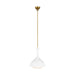 Visual Comfort Studio Canada - One Light Pendant - Lucerne - Matte White and Burnished Brass- Union Lighting Luminaires Decor