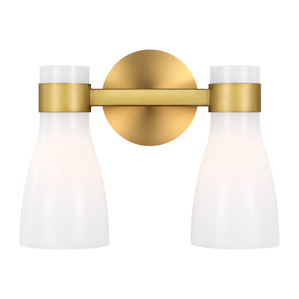 Visual Comfort Studio Canada - Two Light Vanity - Moritz - Burnished Brass with Milk White Glass- Union Lighting Luminaires Decor