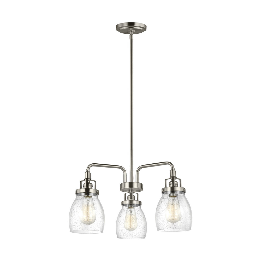 Generation Lighting Canada - Three Light Chandelier - Belton - Brushed Nickel- Union Lighting Luminaires Decor