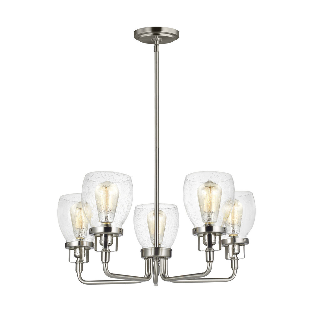 Generation Lighting Canada - Five Light Chandelier - Belton - Brushed Nickel- Union Lighting Luminaires Decor