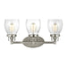 Generation Lighting Canada - Three Light Wall / Bath - Belton - Brushed Nickel- Union Lighting Luminaires Decor