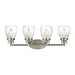Generation Lighting Canada - Four Light Wall/ Bath - Belton - Brushed Nickel- Union Lighting Luminaires Decor