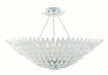 Crystorama - Eight Light Semi Flush Mount - Broche - Matte White- Union Lighting Luminaires Decor