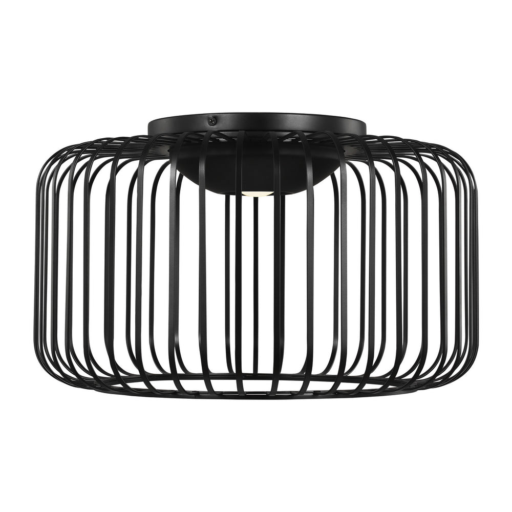 Visual Comfort Modern - LED Flush Mount - Kai - Nightshade Black- Union Lighting Luminaires Decor
