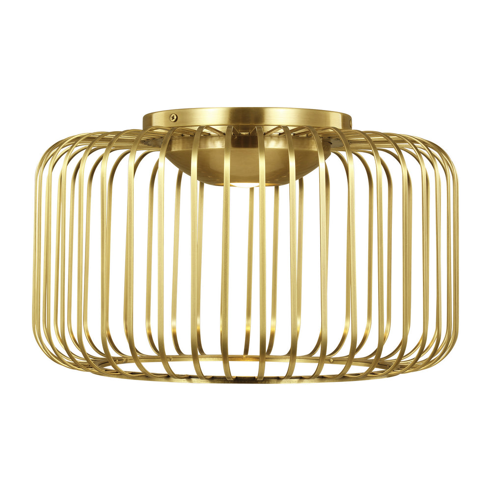 Visual Comfort Modern - LED Flush Mount - Kai - Plated Brass- Union Lighting Luminaires Decor