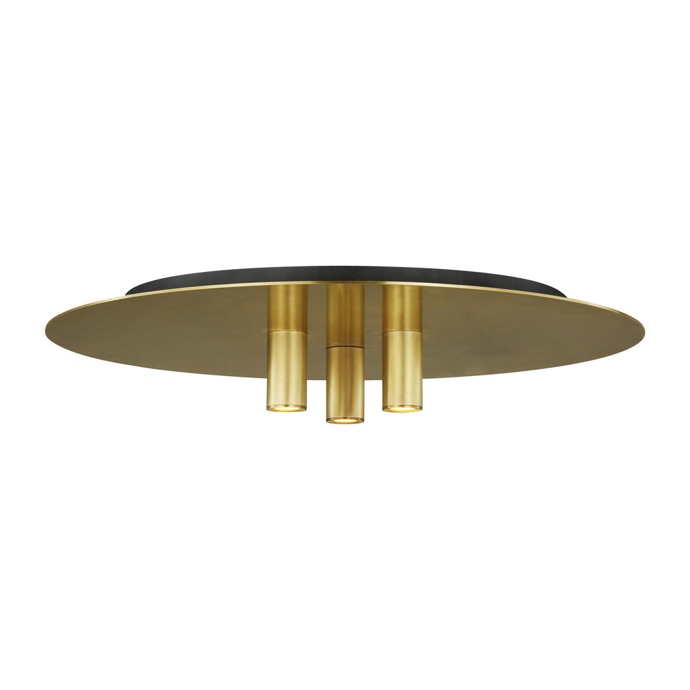 Visual Comfort Modern - LED Flush Mount - Ponte - Natural Brass- Union Lighting Luminaires Decor