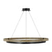 Visual Comfort Modern - LED Chandelier - Grace - Matte Black/Weathered Oak Wood- Union Lighting Luminaires Decor