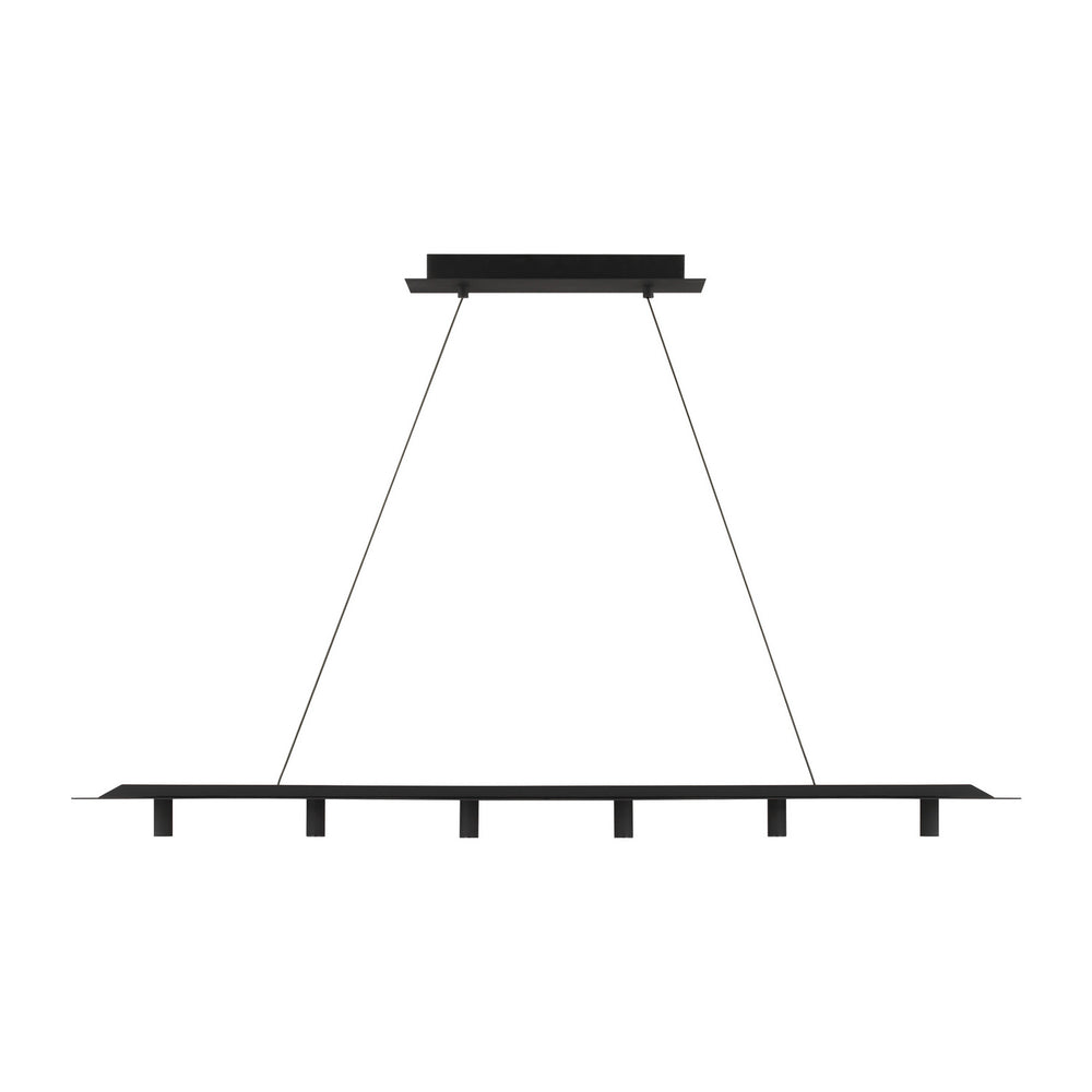 Visual Comfort Modern - LED Linear Suspension - Ponte - Nightshade Black- Union Lighting Luminaires Decor