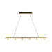 Visual Comfort Modern - LED Linear Suspension - Ponte - Natural Brass- Union Lighting Luminaires Decor