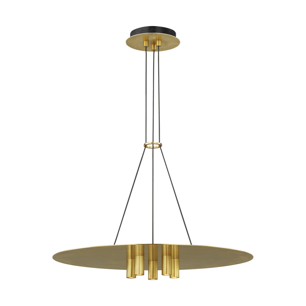 Visual Comfort Modern - LED Pendant - Ponte - Natural Brass- Union Lighting Luminaires Decor