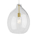 Visual Comfort Modern - One Light Pendant - Quinton - Natural Brass- Union Lighting Luminaires Decor