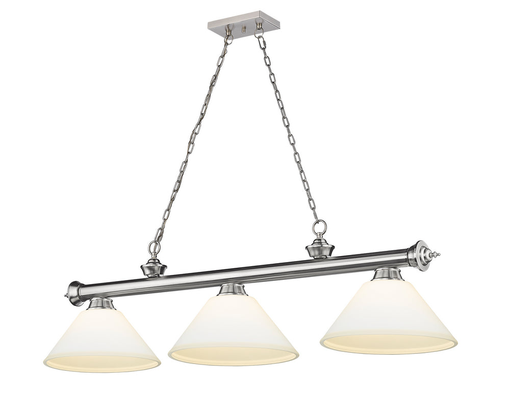 Z-Lite Canada - Three Light Billiard - Cordon - Brushed Nickel- Union Lighting Luminaires Decor