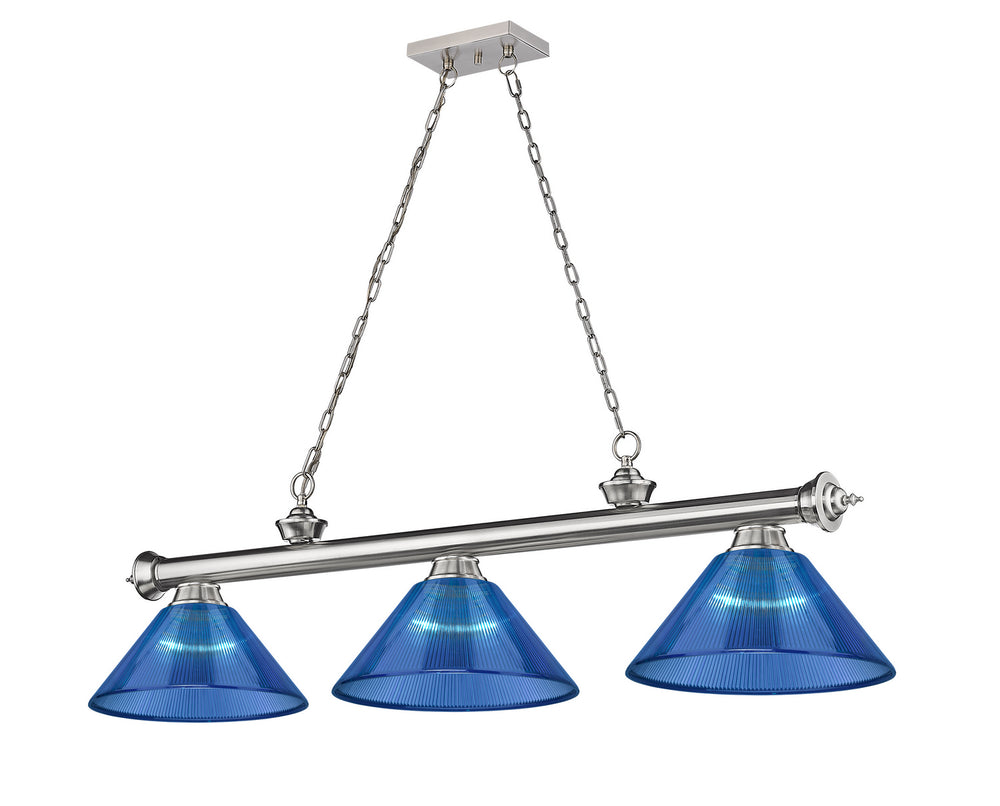 Z-Lite Canada - Three Light Billiard - Cordon - Brushed Nickel- Union Lighting Luminaires Decor