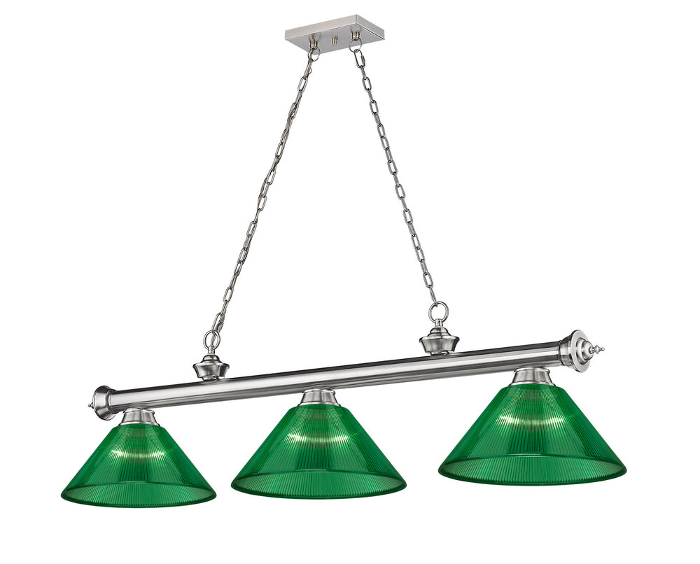 Z-Lite Canada - Three Light Billiard - Cordon - Brushed Nickel- Union Lighting Luminaires Decor