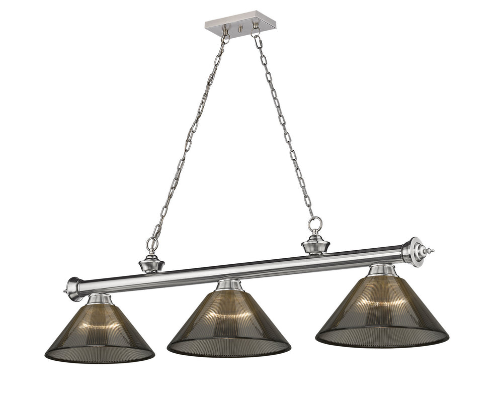 Z-Lite Canada - Three Light Billiard - Cordon - Brushed Nickel- Union Lighting Luminaires Decor