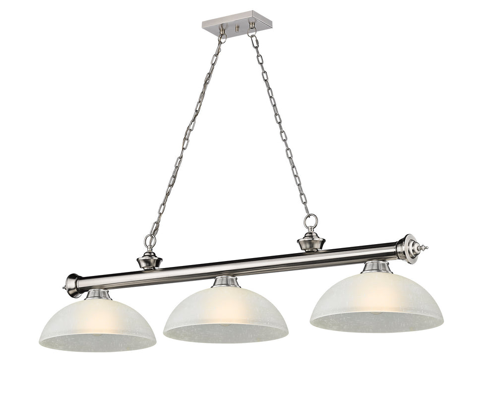 Z-Lite Canada - Three Light Billiard - Cordon - Brushed Nickel- Union Lighting Luminaires Decor